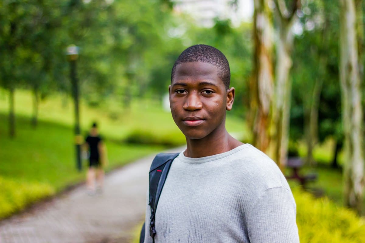 A student on campus